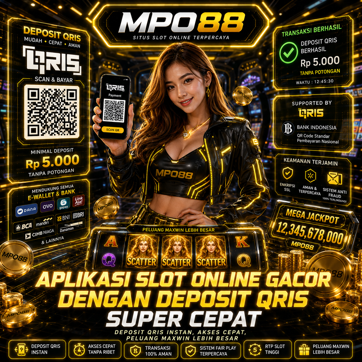 MPO88 : Aplikasi Slot Online Gacor dengan Deposit QRIS Super Cepat